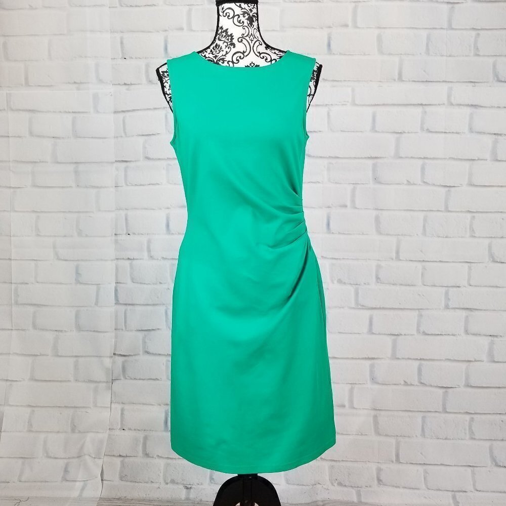 Kenneth Cole sz 10 exposed zip back ruched dress